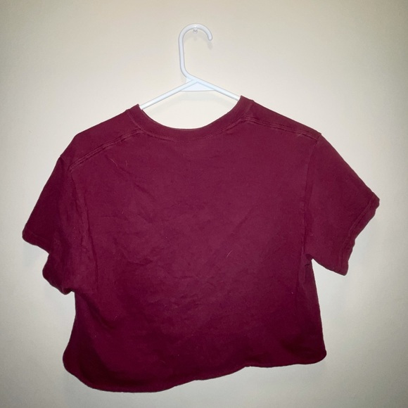 Burgundy / maroon thrasher crop top - Picture 2 of 2